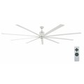Iliving White 96 in. 8 feet HVLS 9 Blades BLDC Big Ceiling Fan, 17000 CFM with IR Remote ILG8HVLS96